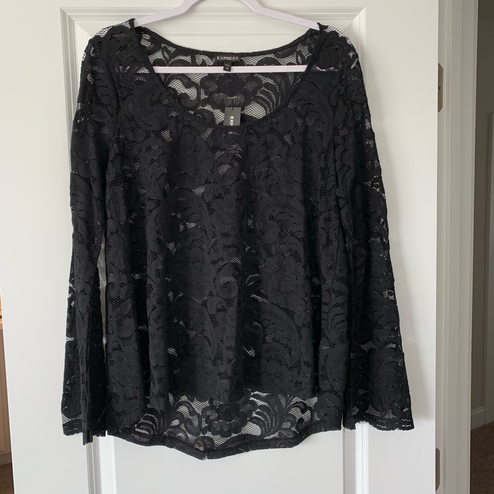 Express NWT black lace top Size Medium